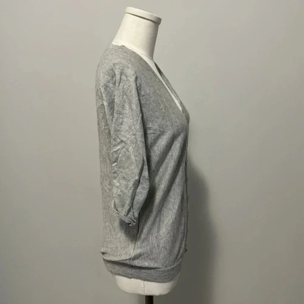 Banjo & Matilda Silk and Cashmere blend V  Neck button up Cardigan - Picture 4 of 9